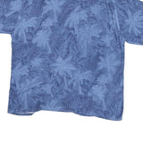 CAMPIA Mens Blue Rayon Hawaiian Shirt XL Tropical Print Short Sleeve Relaxed