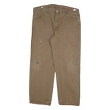 DICKIES Mens Jeans Regular Fit Straight Denim Beige W40 L30 Workwear Casual