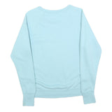 CHAMPION Mens Blue Crew Neck S Cotton Blend Logo Sweatshirt Casual