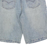 NEW SAIL Mens Shorts Blue Denim Casual M W34 Cotton Blend Relaxed Fit