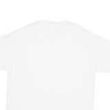 NIKE Mens White Plain T-Shirt XL Short Sleeve Crew Neck Cotton Blend Casual