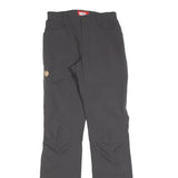 FJALLRAVEN Womens Polyester Blend Slim Black Trousers W26 L32 Outdoor Adventure