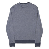 MICHAEL KORS Mens Blue Plain Cotton Blend Crew Neck Basic Knit Jumper M