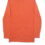 LACOSTE Mens Orange Pullover Plain Crew Neck Basic Knit S Zip Jumper Cotton
