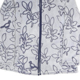 JULIENNA COLLECTION Womens Grey & Navy Print Zip Jacket L Polyester Blend Soft