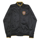 Mens Black Portugal Outdoor Synthetic Woven Zip Jacket XL Plain Casual