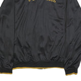 Mens Black Portugal Outdoor Synthetic Woven Zip Jacket XL Plain Casual