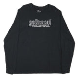 NIKE Mens Black Gold Cal Volleyball Long Sleeve Crew Neck T-Shirt XL Cotton