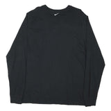 NIKE Mens Black Gold Cal Volleyball Long Sleeve Crew Neck T-Shirt XL Cotton