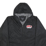 CHAMPION Mens Black Hooded Zip Jacket S Polyester Blend Plain Lightweight