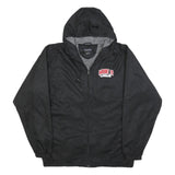 CHAMPION Mens Black Hooded Zip Jacket S Polyester Blend Plain Lightweight