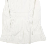 ZARA Womens White Cotton Blend Button Jacket S Plain Lightweight Stylish