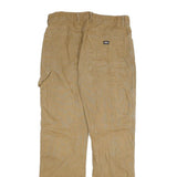 DICKIES Mens Cotton Blend Beige Regular Straight Trousers W32 L32 Workwear