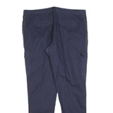 CHICOREE Womens Cotton Blend Navy Slim Tapered Trousers W36 L32 Casual Zip