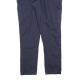 CHICOREE Womens Cotton Blend Navy Slim Tapered Trousers W36 L32 Casual Zip