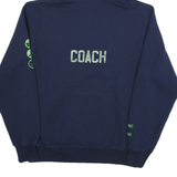 RUSSELL ATHLETIC Mens Navy World Compass Academy Pullover Hoodie M Coach Print