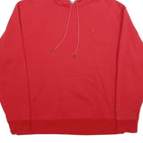 CHAMPION Mens Red Hoodie L Cotton Blend Pullover Hooded Sweatshirt