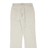 VOLT CO Womens Regular Beige & Cream Cotton Blend Trousers W30 L32 Zip Casual