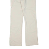 VOLT CO Womens Regular Beige & Cream Cotton Blend Trousers W30 L32 Zip Casual