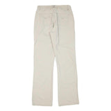 VOLT CO Womens Regular Beige & Cream Cotton Blend Trousers W30 L32 Zip Casual