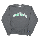 CHAMPION Mens Grey University Of North Dakota Crew Neck M Cotton Blend