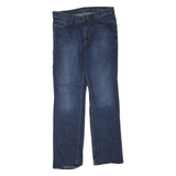 CALVIN KLEIN JEANS Womens Jeans Blue Regular Straight Denim Medium W32 L32 Zip