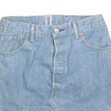 LEVI'S Womens Blue Denim Mini Skirt Woven Raw Hem S Cotton Blend Casual