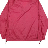 WOOLRICH Womens Red Lightweight Zip Jacket L Polyester Plain Hooded Casual