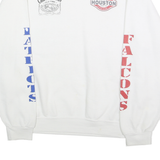 HANES Mens White NFL Super Bowl LLI Crew Neck M Cotton Blend Sweatshirt