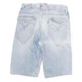 LEVI'S Mens Shorts Blue Casual Denim L W30 Distressed Comfortable Classic Fit