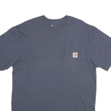 CARHARTT Mens Blue Pocket T-Shirt M Crew Neck Short Sleeve Cotton Classic