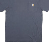 CARHARTT Mens Blue Pocket T-Shirt M Crew Neck Short Sleeve Cotton Classic
