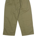 Womens Cotton Regular Fit Olive Drawstring Waist Trousers W18 L25 Comfortable