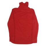 ADIDAS Mens Red Plain Cotton Pullover Jumper Roll Neck Basic Knit M