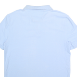 NAUTICA Mens Blue Cotton Blend Short Sleeve Plain L Classic Fit Polo Shirt