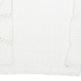 TED BAKER Womens White Plain Jumper Round Neck Basic Knit M Elegant Knitwear