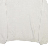 CHAPS Mens White Crew Neck Plain Basic Knit Jumper L Cotton Blend Casual Comfort