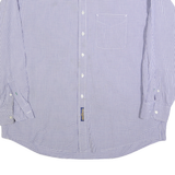 TOMMY HILFIGER Mens Blue & White Check Shirt 2XL Cotton Blend Long Sleeve Button