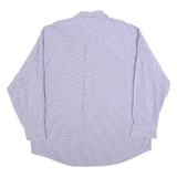 TOMMY HILFIGER Mens Blue & White Check Shirt 2XL Cotton Blend Long Sleeve Button