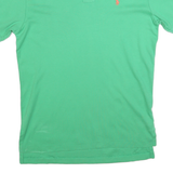 POLO RALPH LAUREN Mens Green Short Sleeve Plain Polo Shirt S Cotton Blend