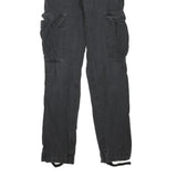 CARHARTT Mens Cotton Blend Black Regular Cargo Trousers W29 L34 Workwear Utility