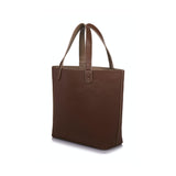 Reversible Vegan Tote In Brown & Beige