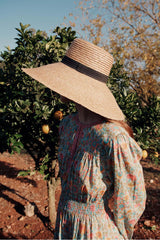Women maxi dress Diane - Water Flower Pink