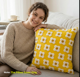 Anypillow Daisy Floral Embroidered Pillowcase Decorative Cushion Cover