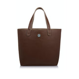 Reversible Vegan Tote In Brown & Beige