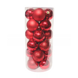 ANYDECO Christmas Balls Red Shiny Hanging Décor Ornaments