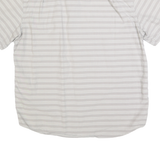 CARHARTT Mens Beige & White Striped Casual Button Down Shirt L Cotton Relaxed
