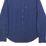 LEVI'S Womens Blue Shirt S Cotton Long Sleeve Button Closure Polka Dot Print