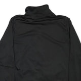 REEBOK Mens Black Zip Front Jacket XL Polyester Blend Plain Casual Sportswear