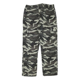 Mens Lined Cotton Blend Grey Camouflage Regular Fit Cargo Trousers W32 L28